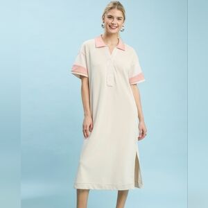 Stone Polo Collar Dress